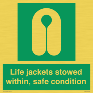 Life jackets stowed within